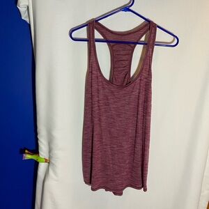 Lululemon Women's Ruched Racerback Maroon Tank Top, Size 8